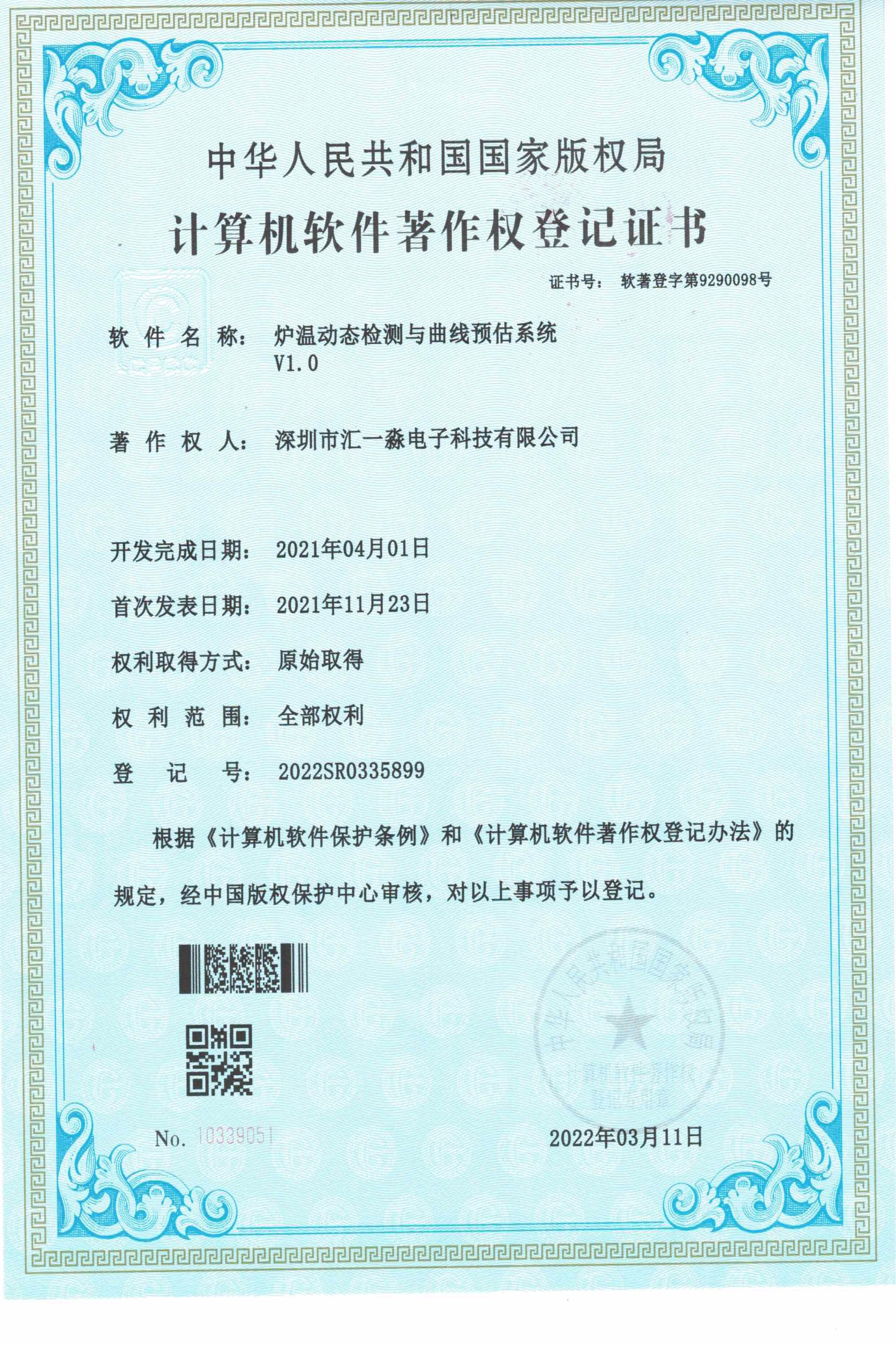 Furnace Temperature Dynamic Detection and Curve Prediction System Software Publication