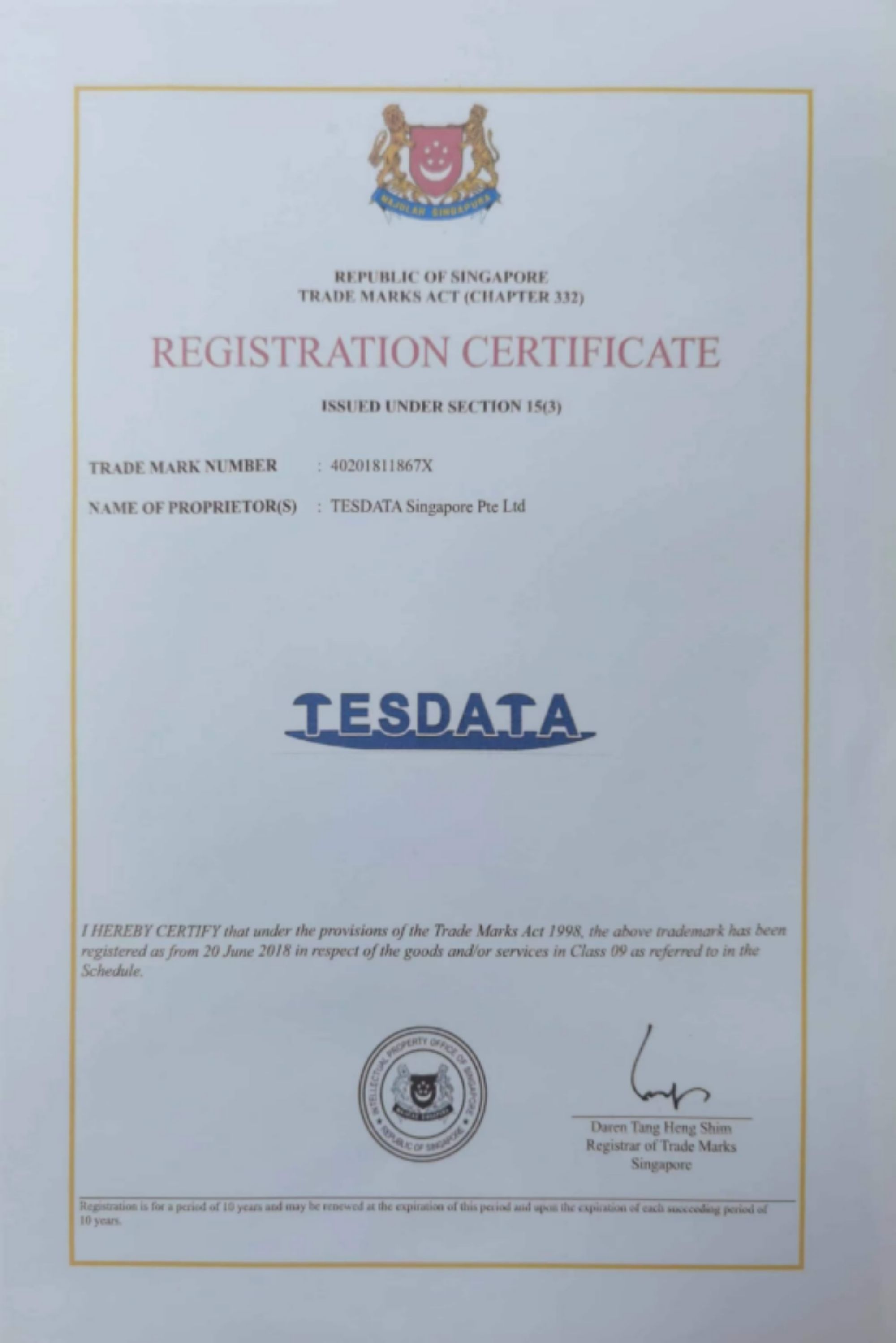 Qualification certificate1