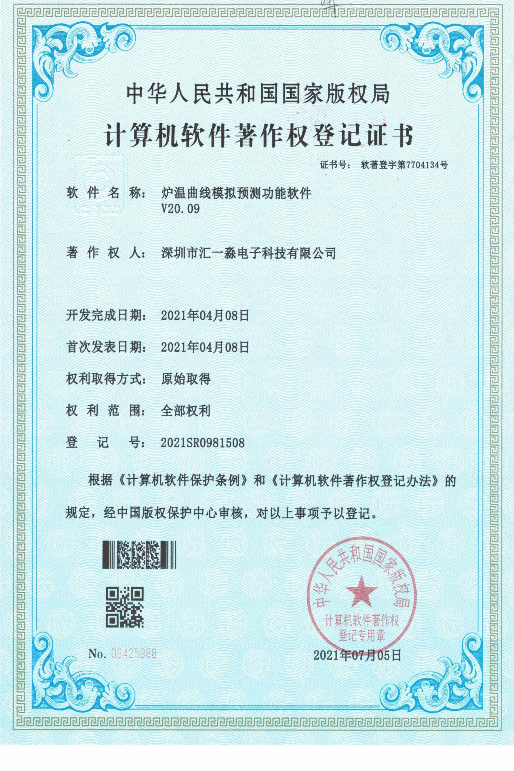 Furnace Temperature Profile Simulation and Prediction Function Software Publications